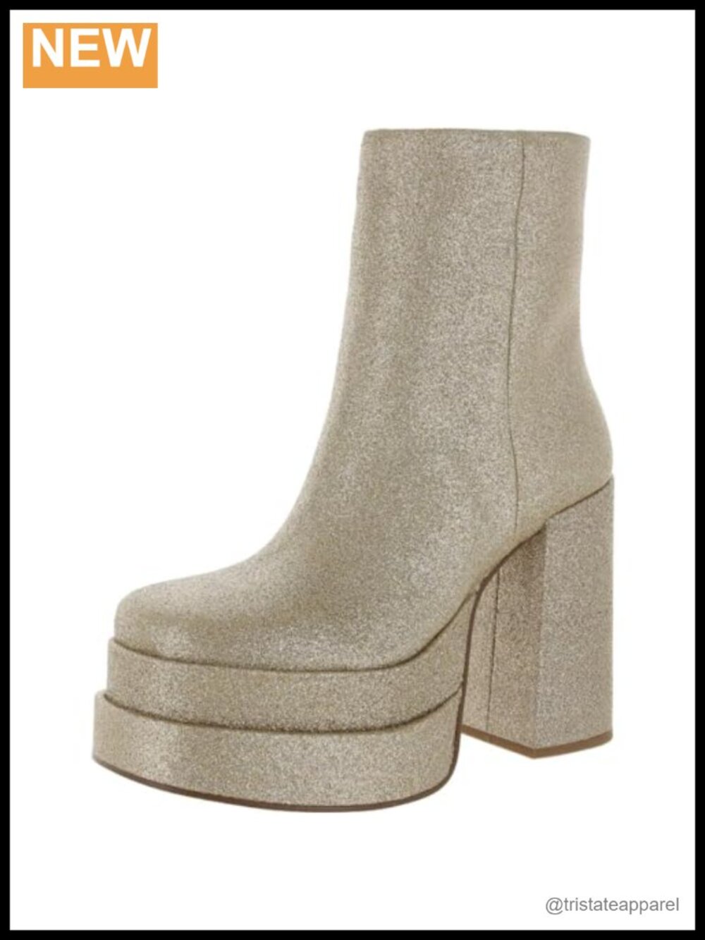 Steve Madden Double Platform Bootie Block Heel Ankle Boots Synthetic
